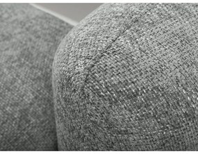 Divano angolare grigio allungabile/con contenitore (con penisola a sinistra/con chaise lounge) con rivestimento in ciniglia Mele – Makamii