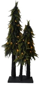 Albero di Natale artificiale Luci verde con illuminazione H 80 cm x Ø 24 cm