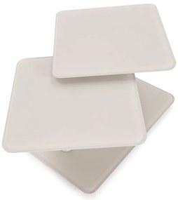 Tavolino da salotto color crema in vetro 54x115 cm Elvi – Marckeric