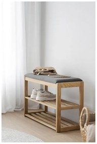 Scarpiera in legno di quercia colore naturale con panca Confetti - Rowico