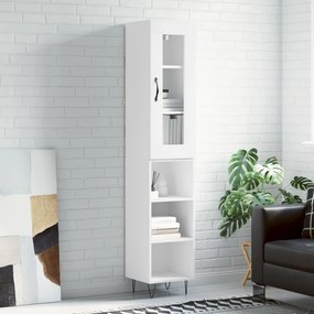 Credenza Bianca 34,5x34x180 Cm İn Legno Multistrato /