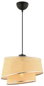 Lampadario a sospensione con cavo BARETTE 1xE27/60W/230V beige/cromo lucido