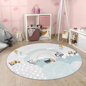 Tappeto per bambini lavabile ø120 cm Snowy Hills – Mila Home