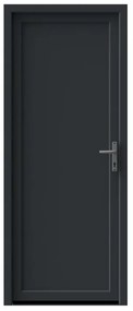 Portoncino d'ingresso in pvc Base L 90 x H 210 cm antracite apertura sinistra
