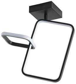 Plafoniera LED moderno Jody, nero 35x15 cm, luce con 3 temperature di colore dimmerabile NOVECENTO