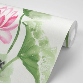 Carta da parati – Fiore di loto ad acquerello