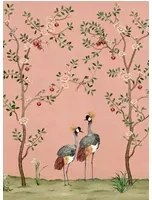 Coordonne Carta da parati panoramica Crowned Crane - Rose
