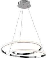 Plafoniera Moderna Malena Con Led Integrato Metallo E Alluminio Cromo Lucido