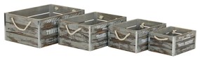 GREYSON - set di 4 cassette in legno