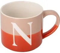 Tazza lettera N arancio 400 ml Blend Collection