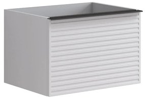 Mobile da bagno sotto lavabo Pixel stripes bianco laccato L 60 x H 40 x P 45.5 cm 2 cassetti, lavabo non incluso