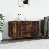 Credenza Rovere Fumo 100x36x60 cm in Legno Multistrato 828169