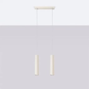 Sollux SL.1480 - Lampadario a sospensione con filo LAGOS 2xGU10/10W/230V color crema