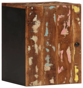 Mobile Da Bagno A Parete 38x33x48cm Legno Massello Di Recupero /