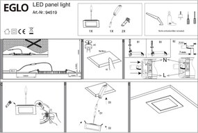 Eglo 94519 - Faretto LED da incasso FUEVA 1 LED/2,7W/230V