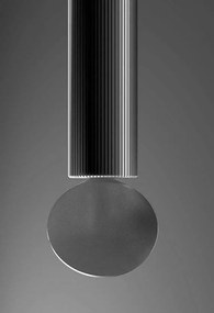 Flos Flauta H1000 Riga Lampada indoor 100 cm Da Parete a biemissione in alluminio Nero