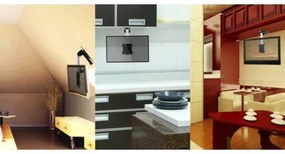 MK FLORIA MKF-17DS220 - Supporto a soffitto per TV da 46" nero