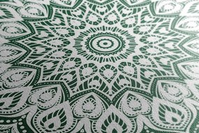 Stampa su tela – Mandala armonia su sfondo verde