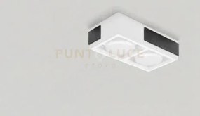 Velia lampada a soffitto 2 luci attacco gx53 nera in gesso e allumi...