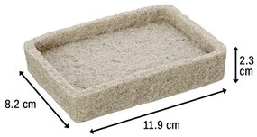 Portasapone Moderno In Resina Beige D Appoggio Effetto Pietra