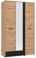 armadio tre ante moderno minimal in legno cm 119 x 53 x 203,7 h - CAD