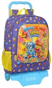 Trolley per la Scuola SuperThings Guardians of Kazoom Viola Giallo (32 x 42 x 14 cm)