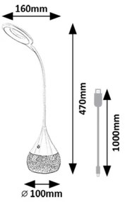 Rabalux 74248 - LED RGB Lampada da tavolo dimmerabile VIVTER LED/4W/230V bianco