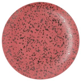 Piatto Piano Ariane Oxide Ceramica Rosso (Ø 24 cm) (6 Unità)