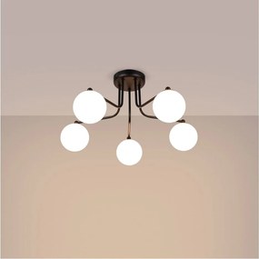 Plafoniera bianca e nera Beam – Sollux