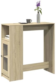 Tavolo Bar Con Rastrelliera Sonoma 101x40x103,5 Cm Multistrato /
