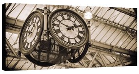 Stampa su tela Waterloo station clock London, multicolore 140 x 70 cm