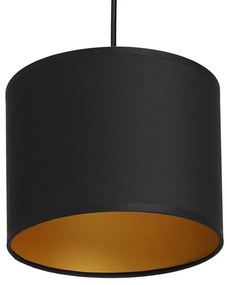 Lampadario su corda   ARDEN 1xE27/60W/230Vdiametro 18 cm nero/oro