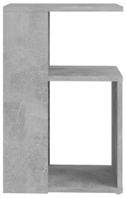 Tavolino Grigio Cemento 36x30x56 cm in Legno Multistrato