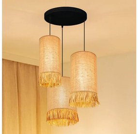 Brilagi - Lampadario a cavo WINNETOU TUBES 3xE27/15W/230V marrone/nero