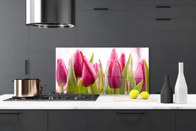 Pannello paraschizzi cucina Tulipani, fiori, piante 100x50 cm