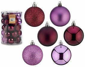 Set di palline di Natale Viola Plastica 6 x 7 x 6 cm (6 Unità)