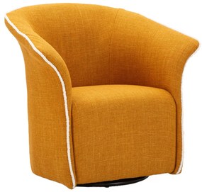 Poltrona Girevole Siena Senape 83,5X66X80 Alta 42 cm