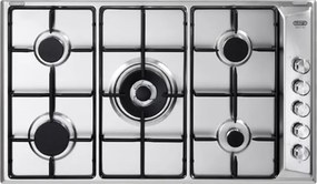 Piastra di cottura a gas 5 fuochi L 86 cm DLI 59 DD DE'LONGHI inox griglie in acciaio smaltato