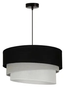 Duolla - Lampadario a sospensione con filo TRIO 1xE27/15W/230V diametro 45 cm nero/grigio/bianco