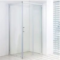 Box doccia 2 lati scorrevole trasparente o stampato 6mm h185 slim, dimensioni 100x80, tipo di vetro trasparente