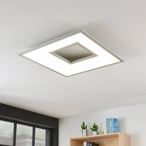 Plafoniera a LED Durun Lucande, dimmerabile, Alluminio / Grigio / Zincato, Cucina, Plastica, Moderno, Plafoniera LED