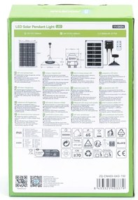 Aigostar - Lampadario solare LED LED/35W/12V 3000 mAh 6500K diametro 15 cm