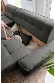 Divano letto grigio scuro ad angolo variabile Dazzling Daisy - Miuform