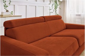 Divano color mattone allungabile 195 cm Monaco – Bobochic Paris