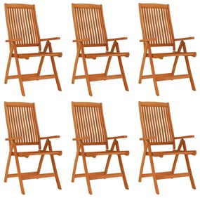 Set da pranzo per giardino 7 pz in legno massello di eucalipto