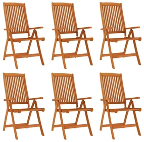 Set da pranzo per giardino 7 pz in legno massello di eucalipto