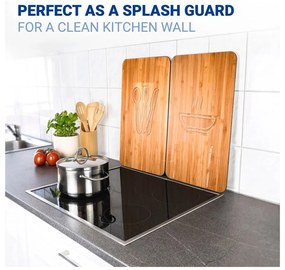 Set di 2 copri stufe in vetro, 52 x 30 cm Lunch - Wenko