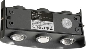 Lampada da parete per esterni grigio scuro con LED 6 luci IP54 - Silly