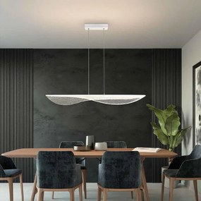 Lampadario LED neoclassico Bianca bianco Ø88cm, luce calda 3000 lumen, MANTRA