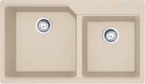 Lavello sopratop 2 vasche in fragranite avena FRANKE City L 50 x L 86 cm